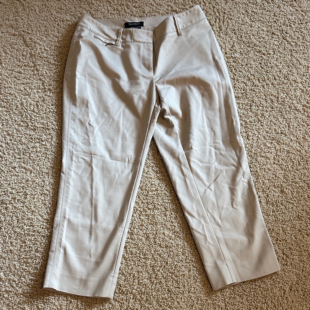 White House Black Market Cream Ankle Pants